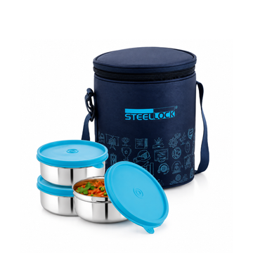 Steellock Flex Tiffin Lunch Box - 500ml x 3