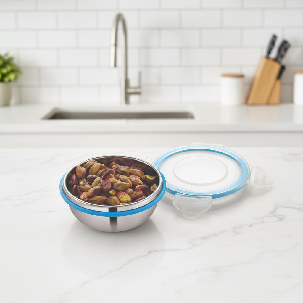 Salad Bowl Shape Steellock Container - 200ML