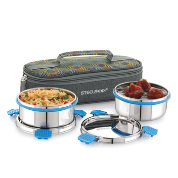 Steellock Pro Tiffin Lunch Box - 450ml x 2