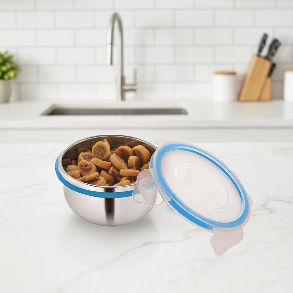 Salad Bowl Shape Steellock Container - 275ML