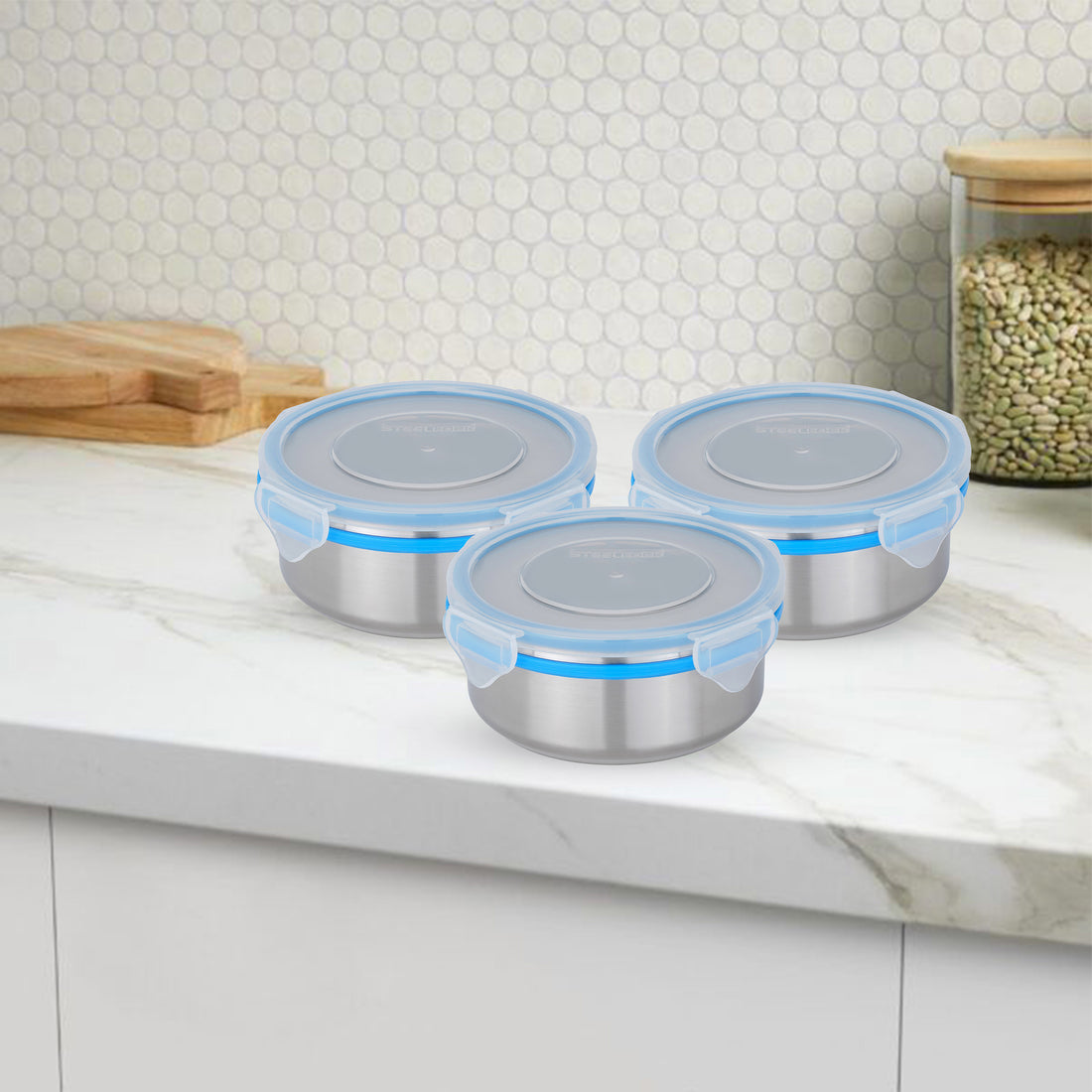 Steellock Combo Set Containers - 450ML x 3