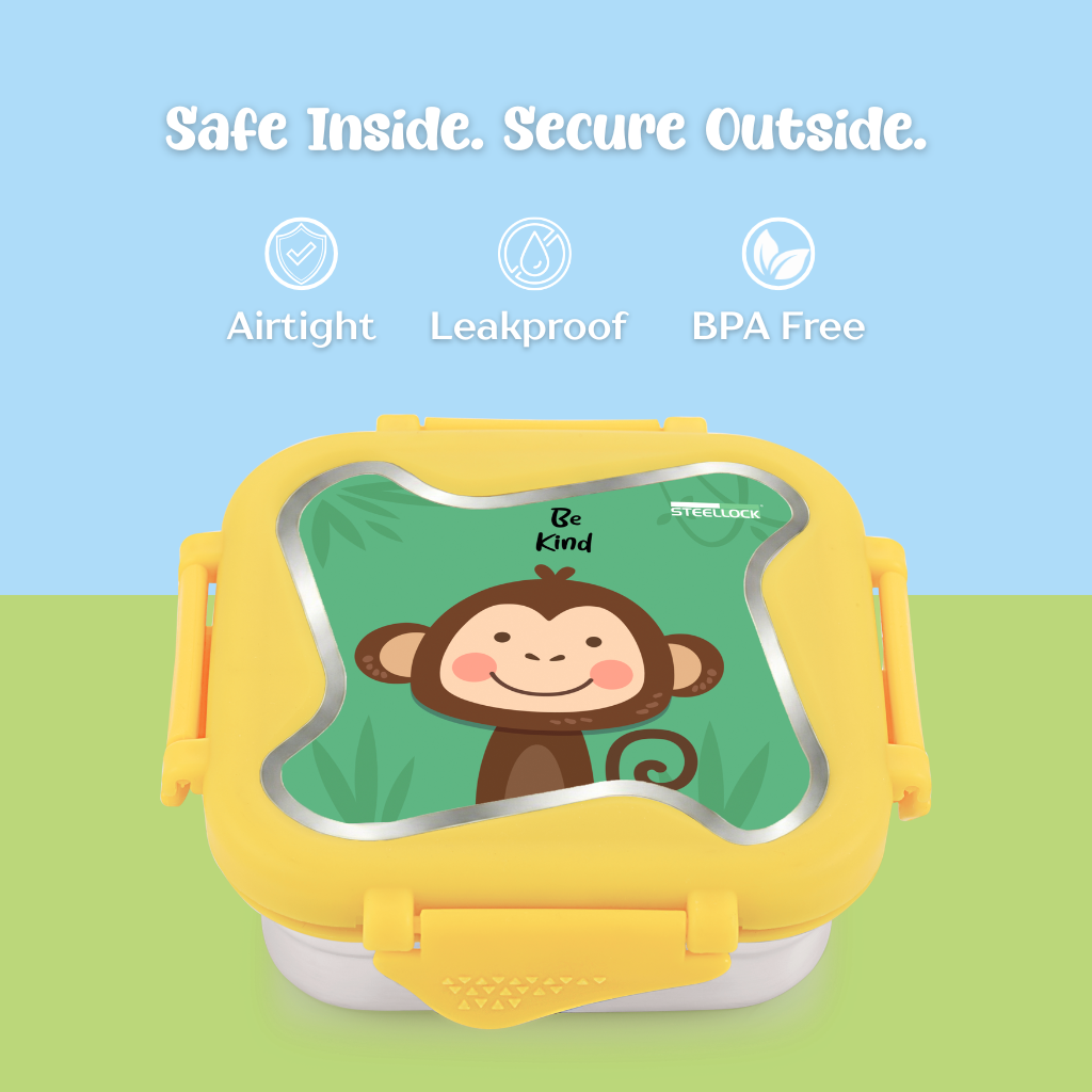 3D/UV Print Smart Stainless Steel Container - Square - 360ML