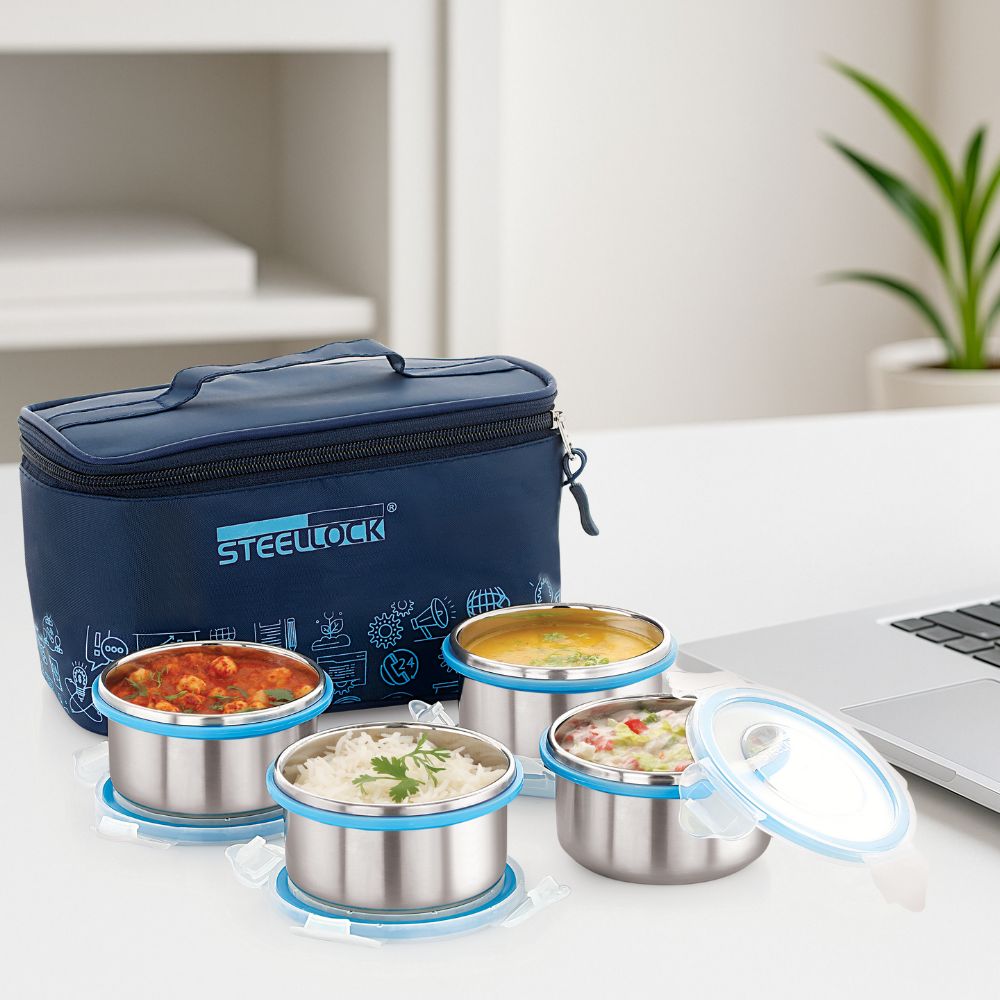Steellock Tiffin Lunch Box - 280mlx 4