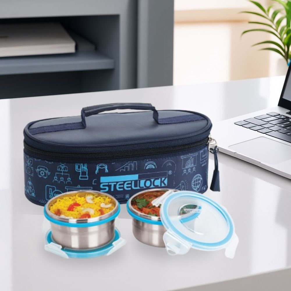 Steellock Tiffin Lunch Box - 280ml x 2
