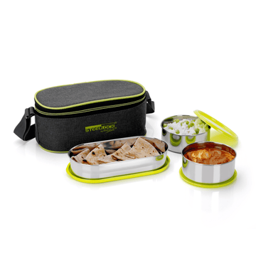 Steellock Happy Lunch Box - 300ml x 2, 500ml x 1