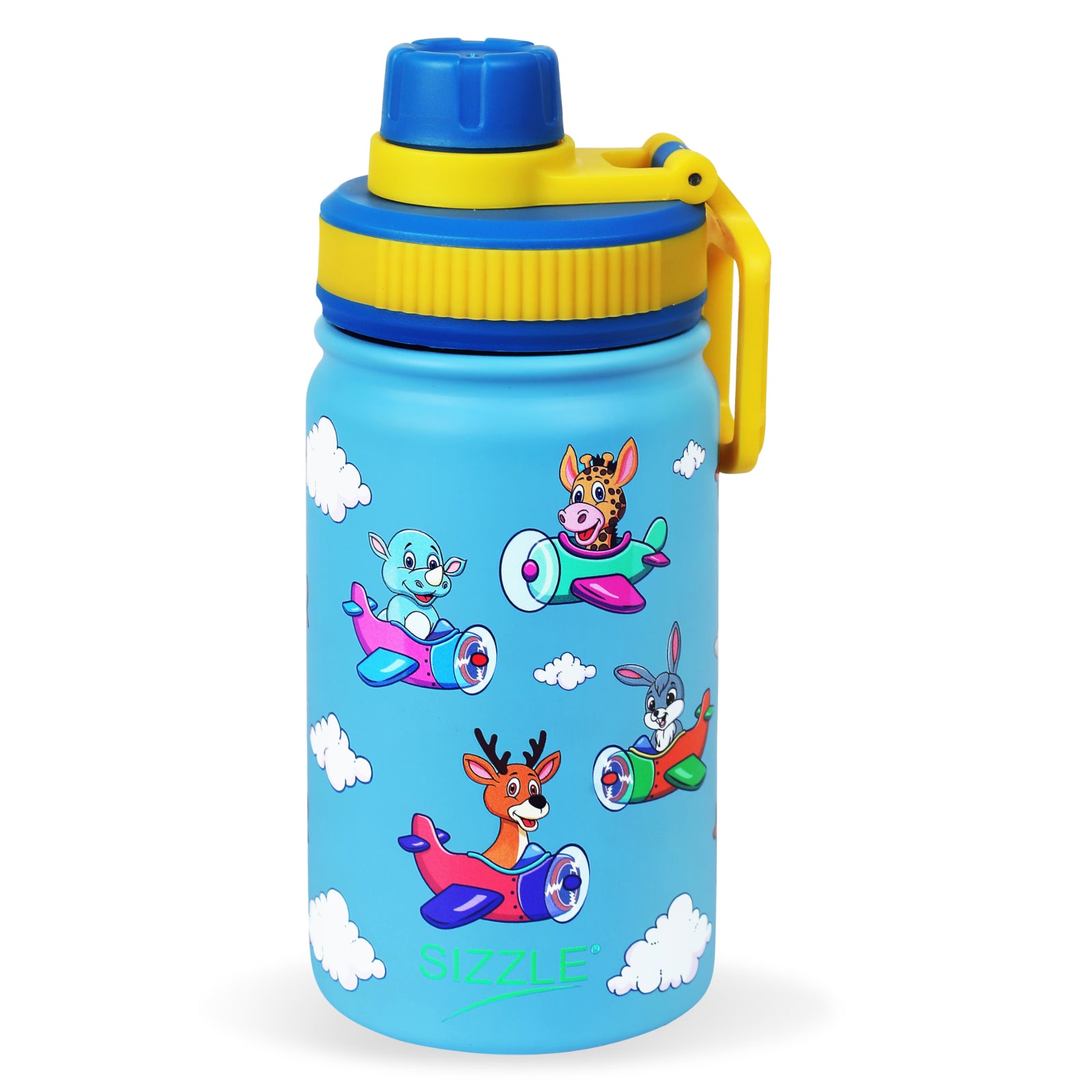 Aqua 3D Stainless Steel Water Bottle - 500ml - Single Wall