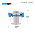 Stainless steel food storage container tiffin lunch box-200ml