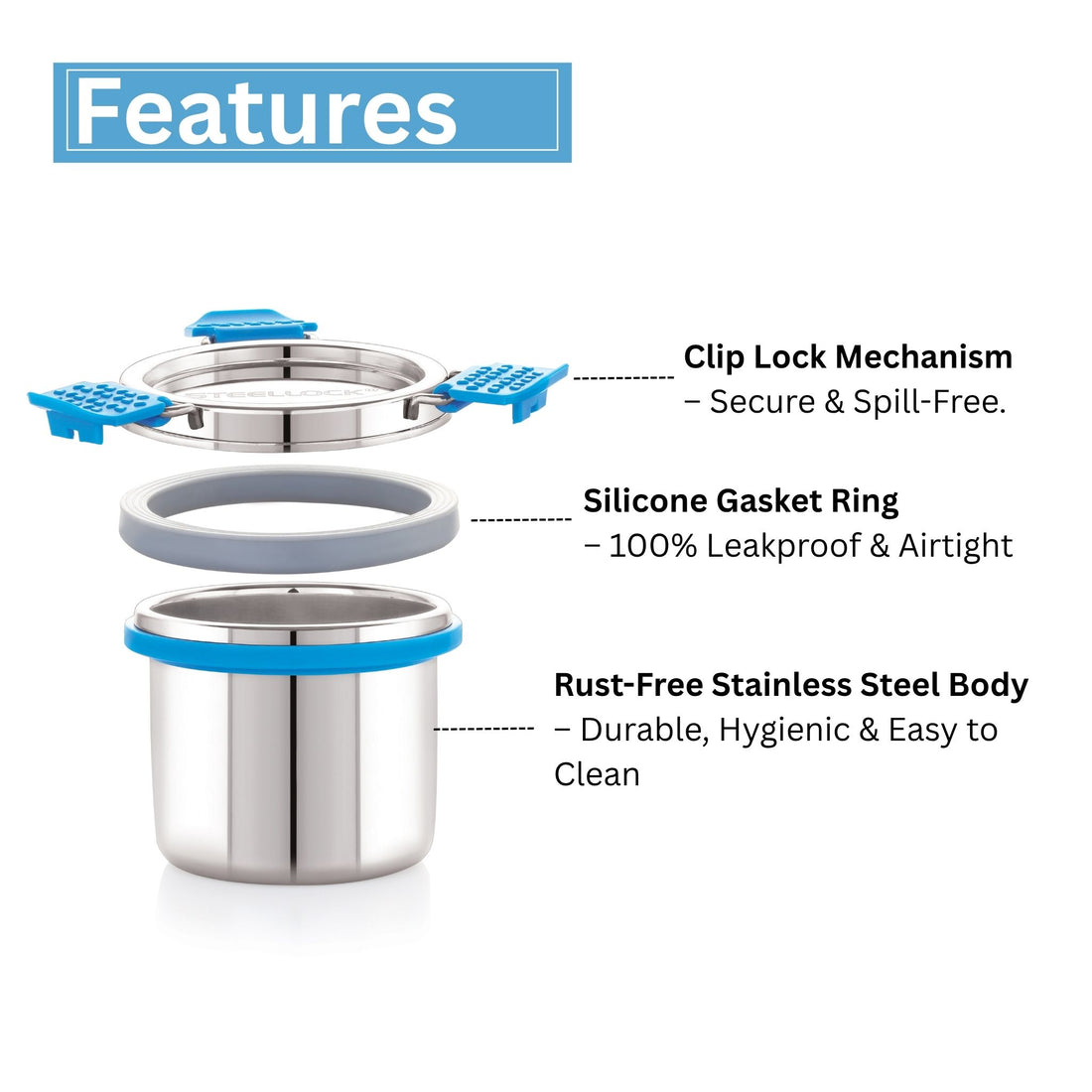 Food Storage Containers Steellock Pro Container-200ml