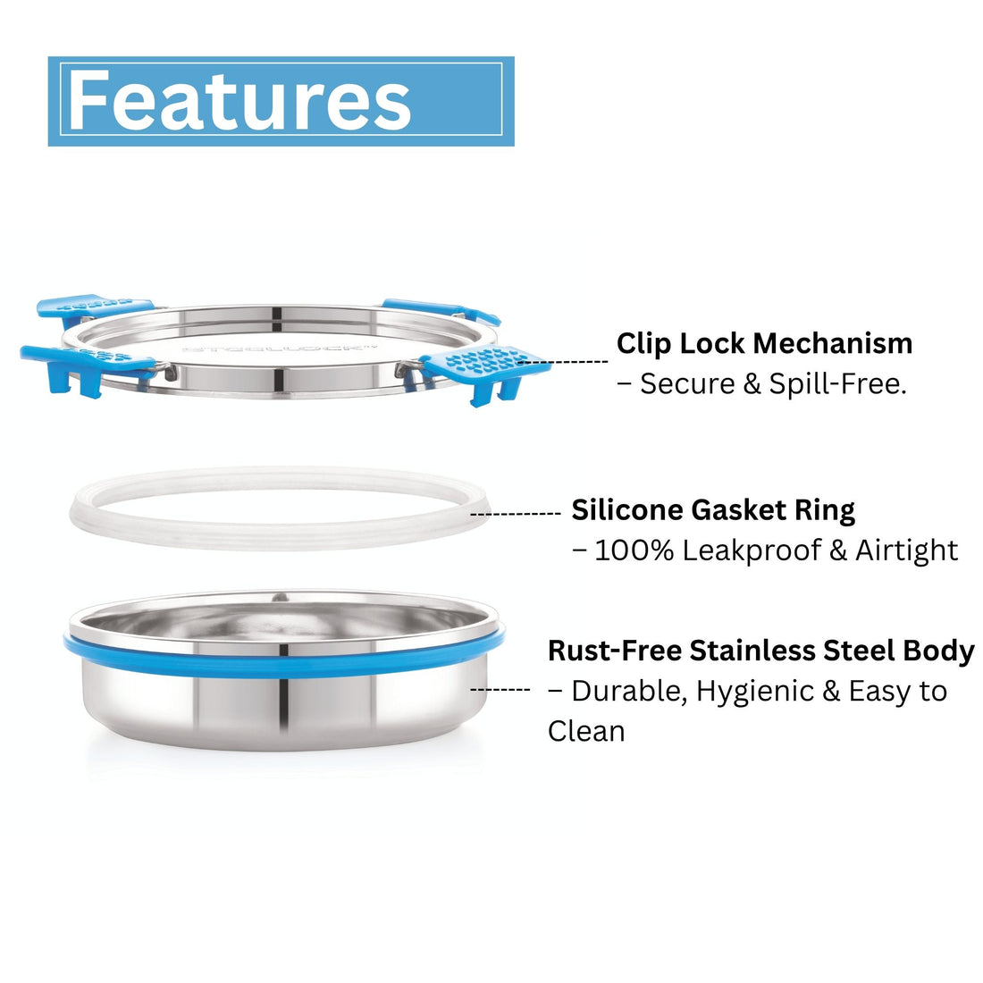 Stainless steel food storage container 450ml