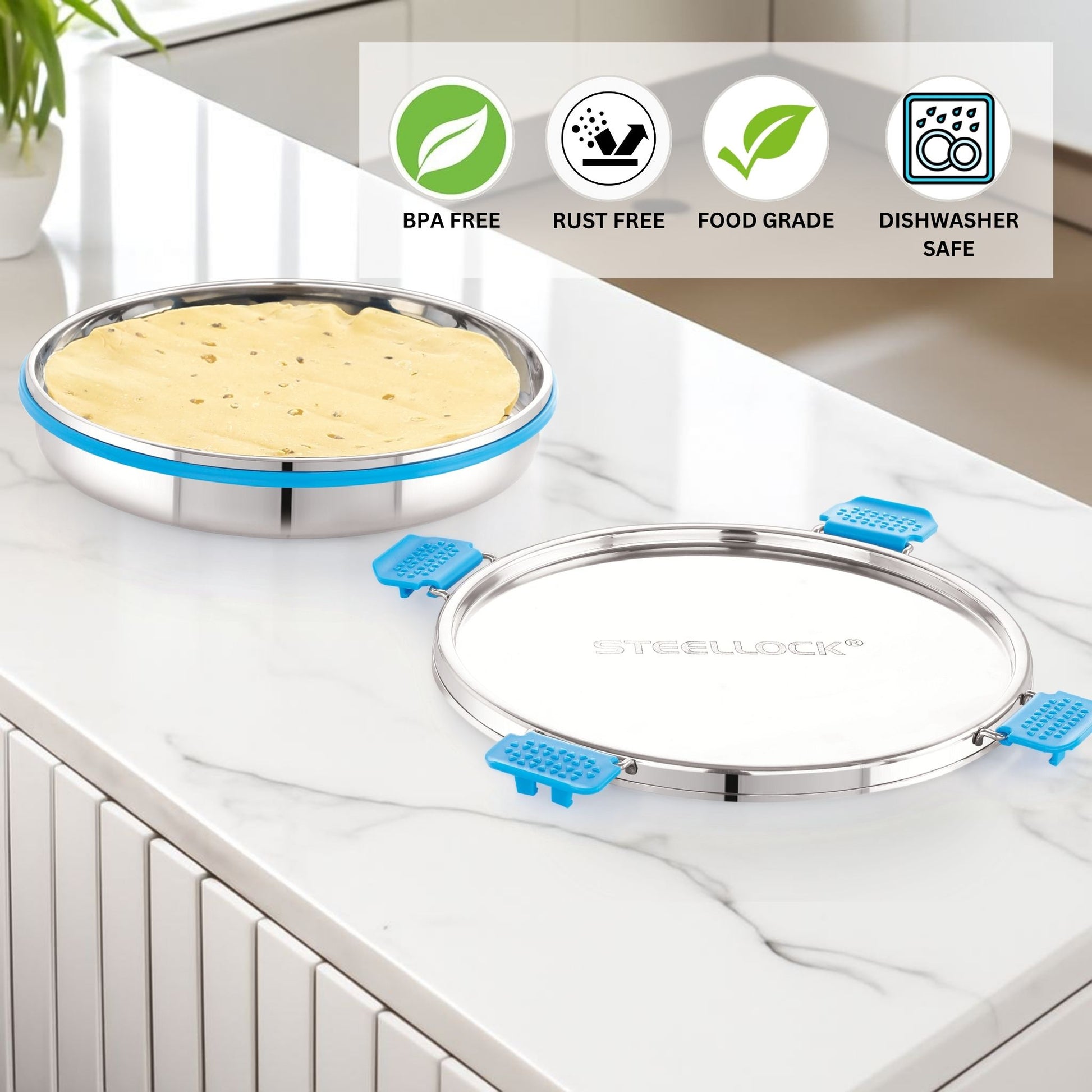 Stainless steel food storage container