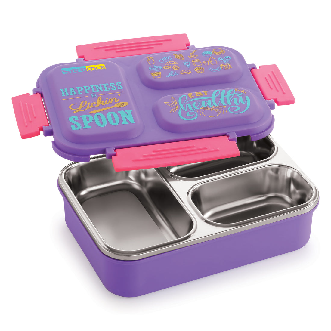 SmartMeal 3-Partition Stainless Steel Insulated Tiffin 600 ML