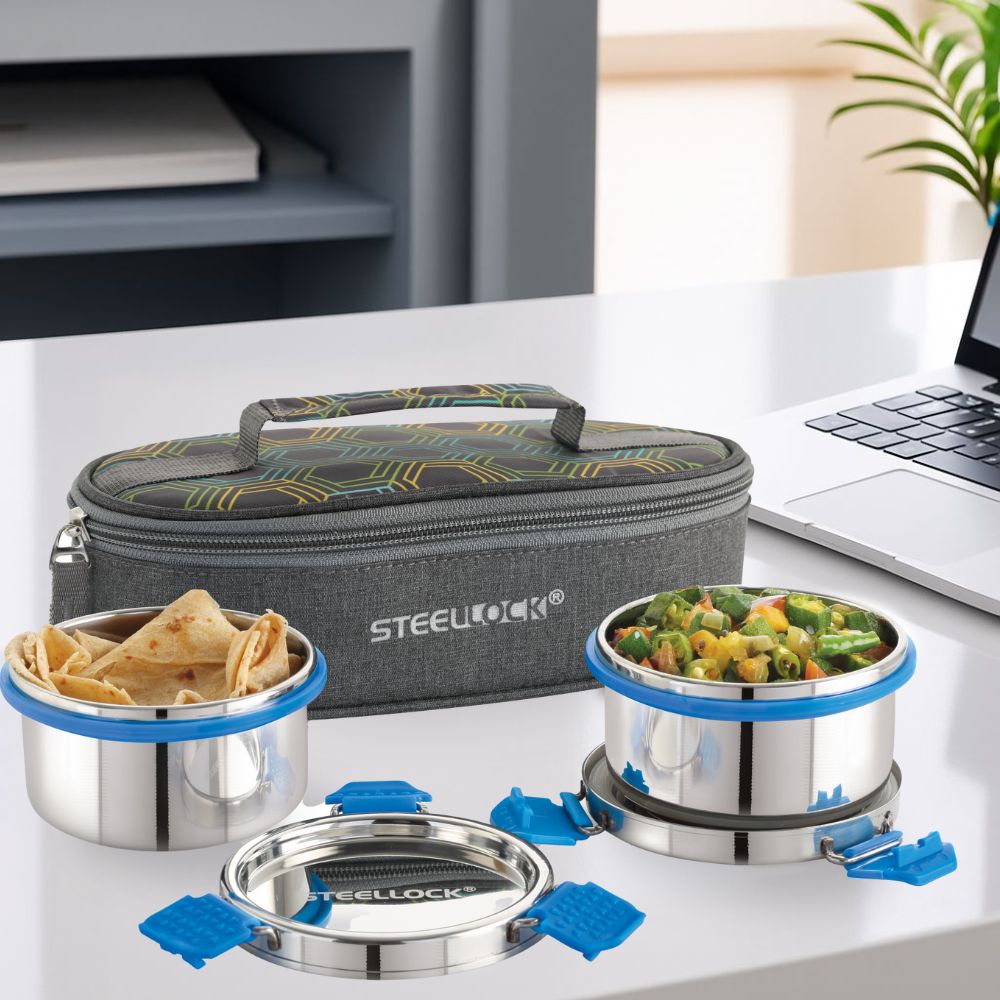 Steellock Pro Tiffin Lunch Box - 280ml x 2