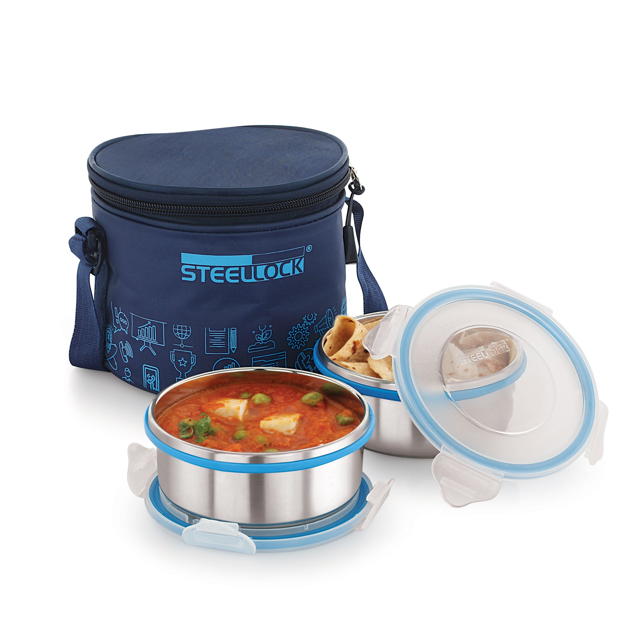Steellock Tiffin Lunch Box - 450ml x 2